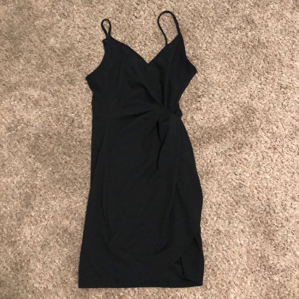 h&m black formal dress